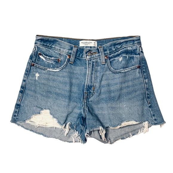Abercrombie & Fitch Pants - Abercrombie & Fitch Women's The Boyfriend Short Mid Rise Distressed Cutoff 25